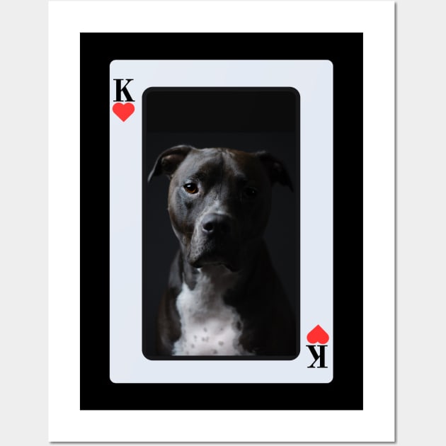 Pit Bull King Of Hearts Wall Art by HighwayForSouls